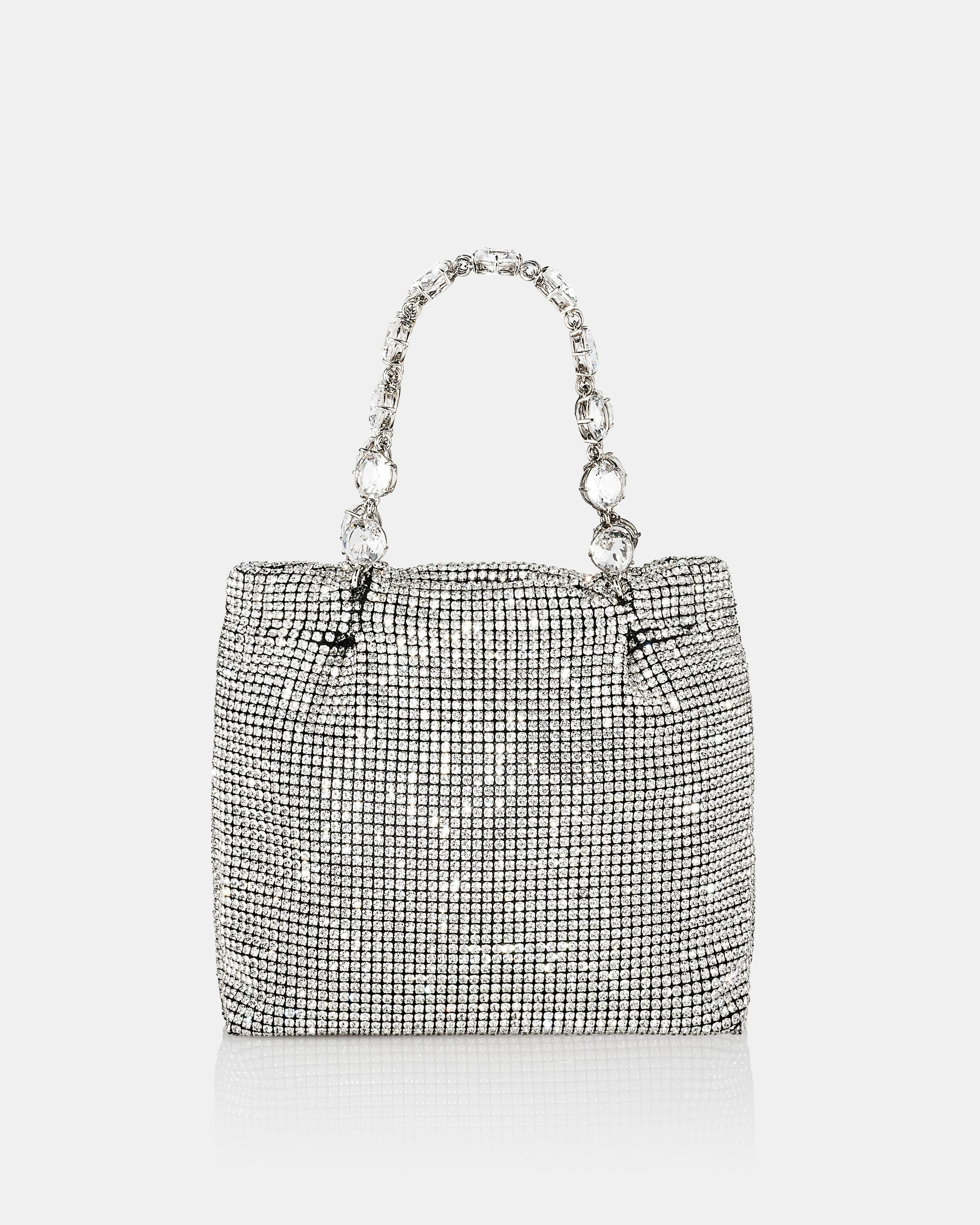 Crystal Galactic Mini Tote SILVER Aquazzura Official