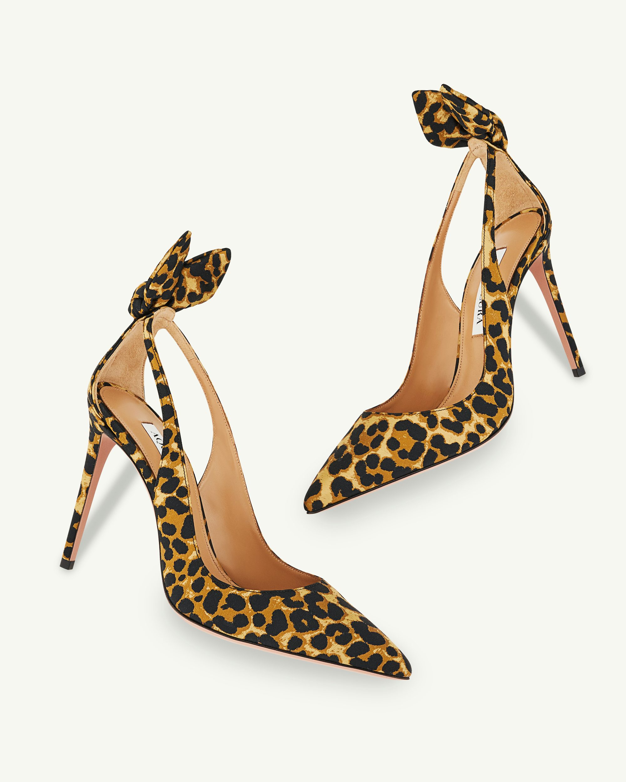 Bow Tie Pump 105 LEOPARD Aquazzura Official