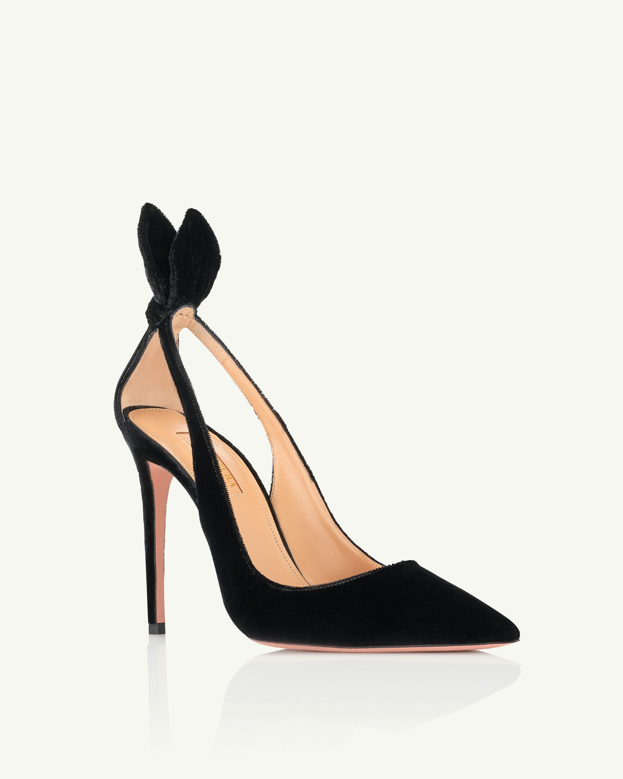 Bow Tie Pump 105 BLACK Aquazzura Official