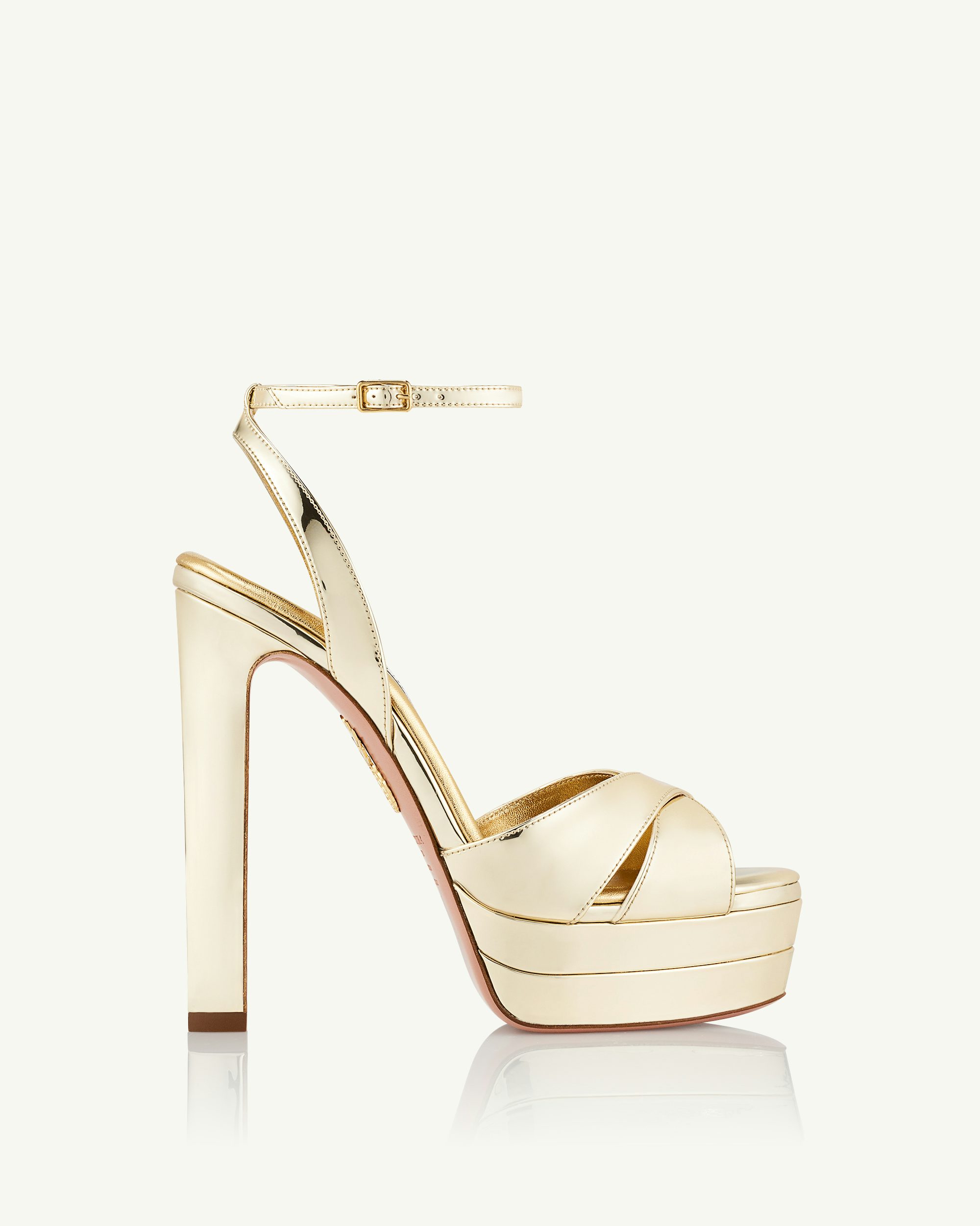 High shops heels gold plateau