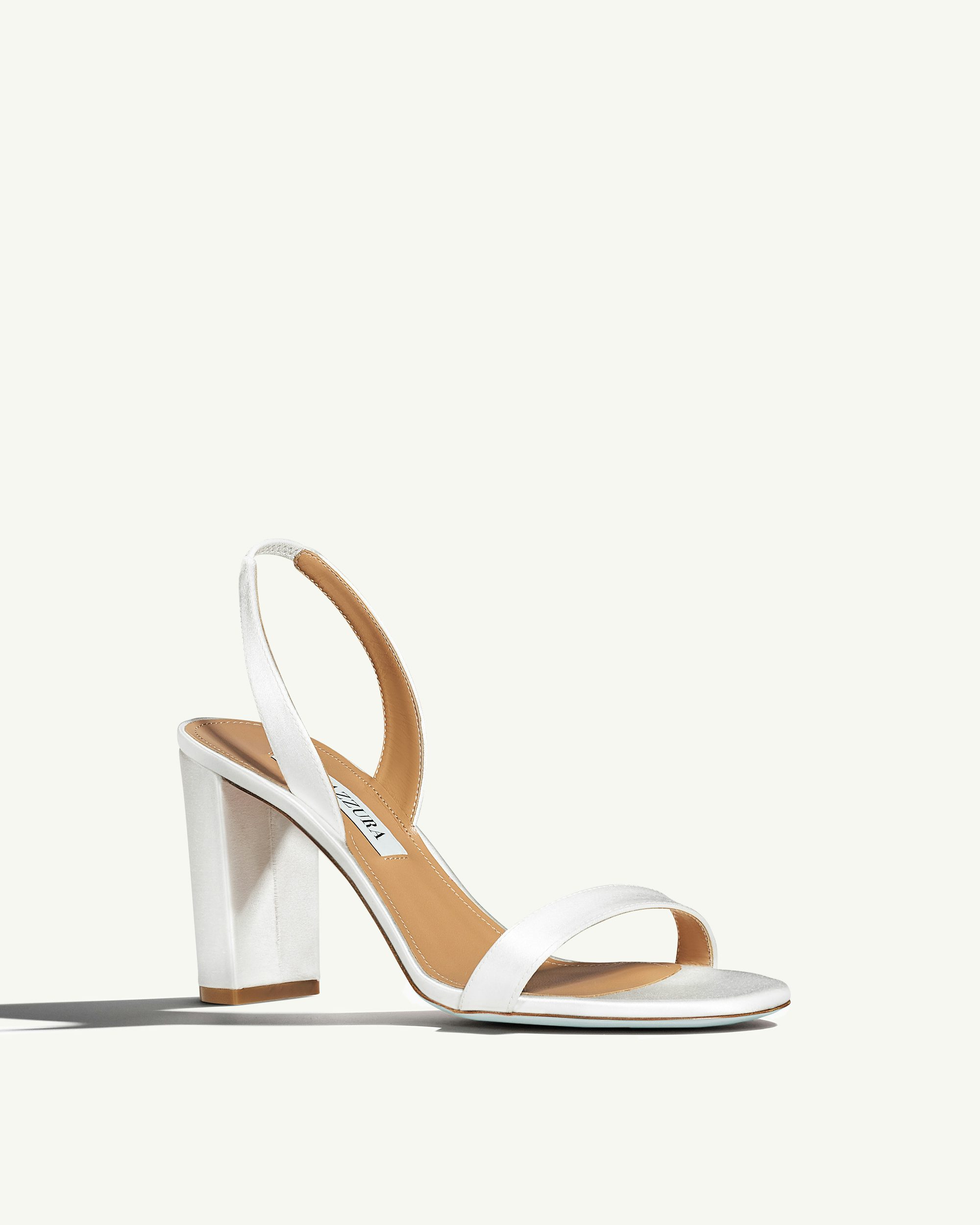 So Nude Block Sandal 85 WHITE Aquazzura Official