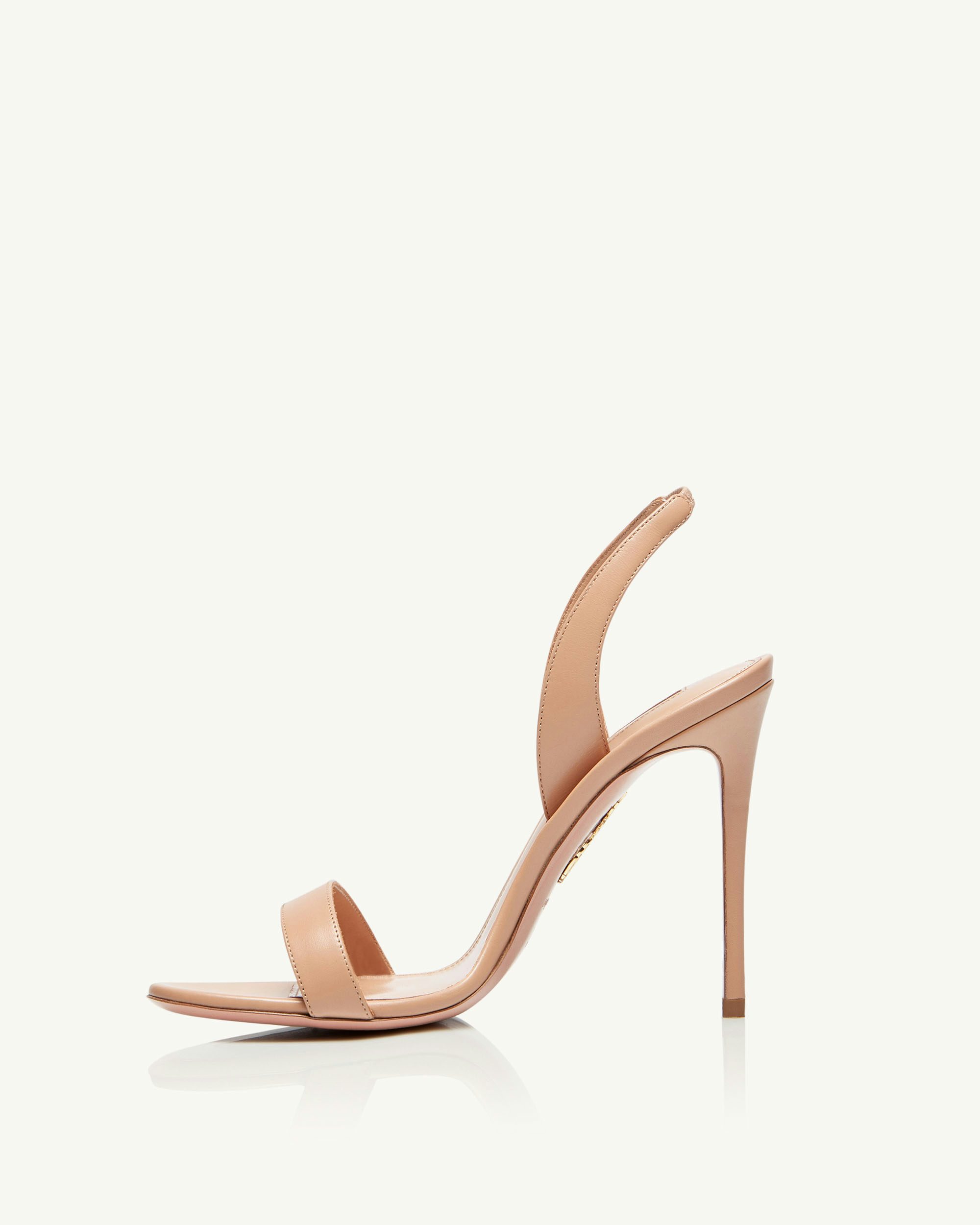 Aquazzura So Nude 105 Leather Slingback Sandals Blush